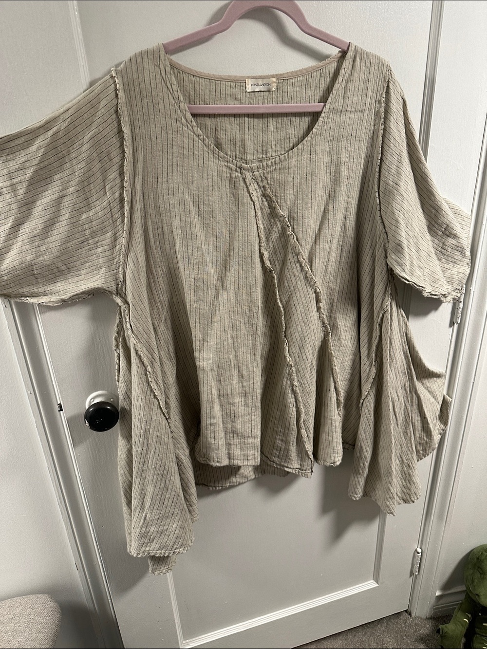 KRISTA LARSON ARTWEAR Relaxed Linen Tunic Top/Dress- Lagenlook Flowy Style